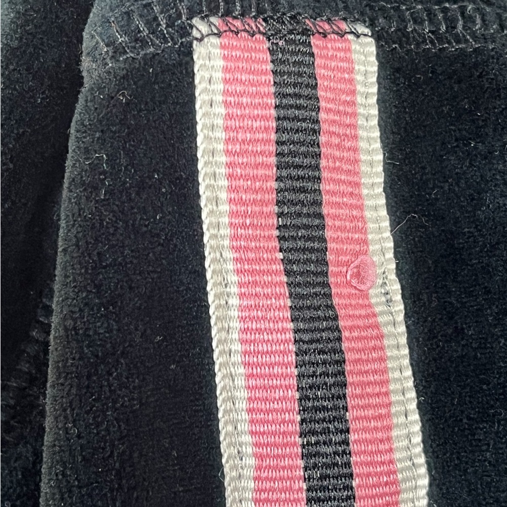 Mountain Lake Casuals Faux Velvet Velour 2 Piece Tracksuit, Black Pink | L - Picture 15 of 15